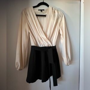 Blaque Label Cream and Black Jumpsuit
